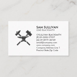 Blacksmith Iron Works Metal Business Card