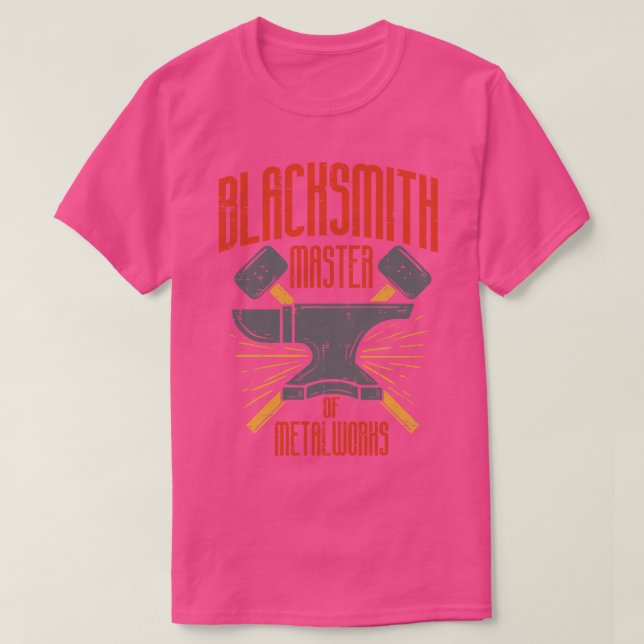 Blacksmith Master of Metalworks T-Shirt (Design Front)