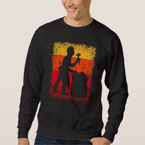 Blacksmith Metal Builder Metalworker Vintage Retro Sweatshirt