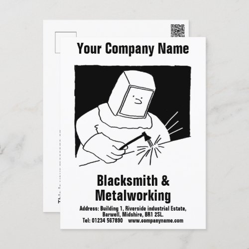 Blacksmith  Metalworking Services Postcard