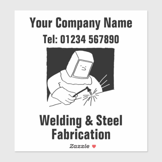 Blacksmith or Welder Business  Sticker (Sheet)