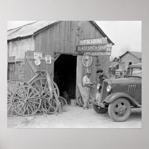 Blacksmith Shop, 1939. Vintage Photo Poster