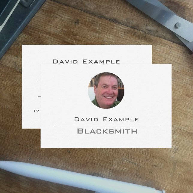 Blacksmith with Photo of Holder Business Card (Creator Uploaded)