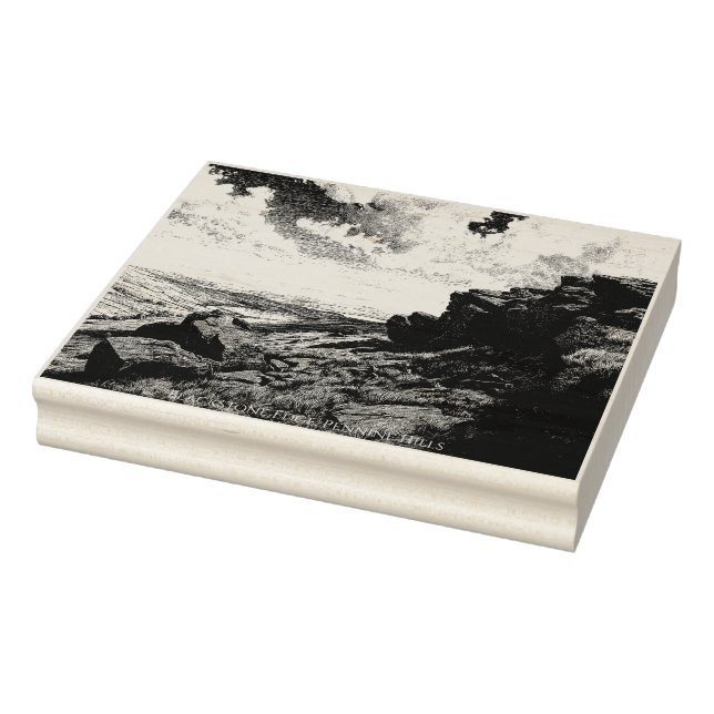 Blackstone Edge, Pennine Hills, Vintage Sketch Rubber Stamp (Stamp)