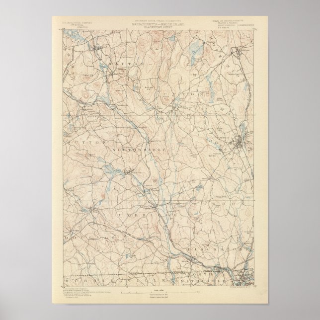 Blackstone, Massachusetts Poster (Front)