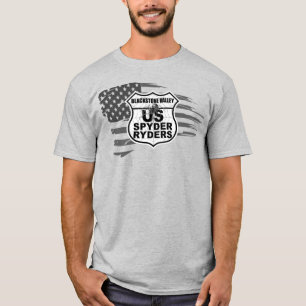 Blackstone Valley Chapter - Tattered Flag bw T-Shirt