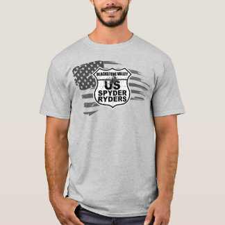 Blackstone Valley Chapter - Tattered Flag bw T-Shirt