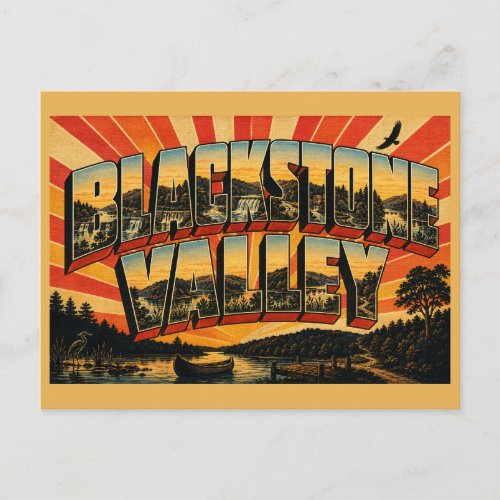 Blackstone Valley RI River Woodlands Wetlands Art Postcard