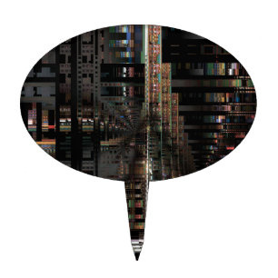 BlackTechnology Circuit Board Electronic Computer. Cake Topper