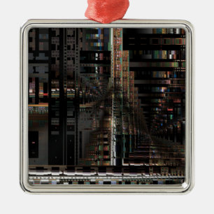 BlackTechnology Circuit Board Electronic Computer. Metal Ornament