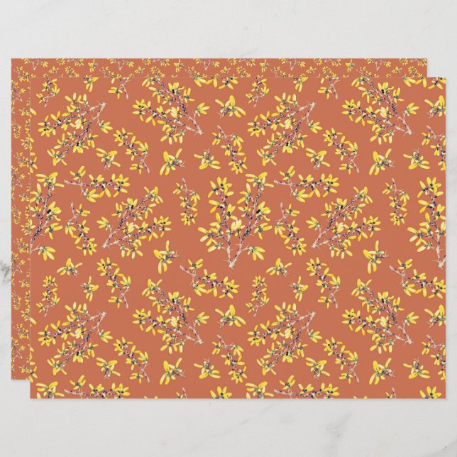 Blackthorn branches autumn colors (Front/Back)