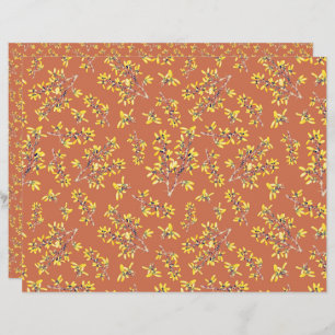 Blackthorn branches autumn colors