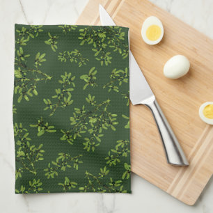 Blackthorn dark green kitchen towel