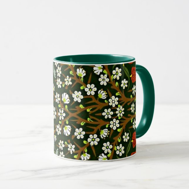Blackthorn, famous William Morris pattern Mug (Front Right)