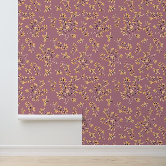 Blackthorn gold powder red wallpaper  (Application)