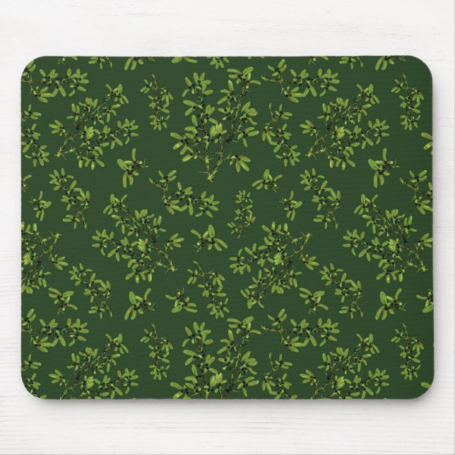 Blackthorn Pattern Deep  Green Mouse Pad (Front)