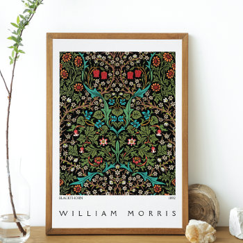 Blackthorn Wildflower Meadow William Morris Poster by mangomoonstudio at Zazzle