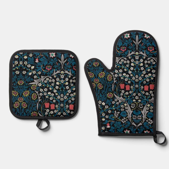 Blackthorn, William Morris Oven Mitt & Pot Holder Set (Front)