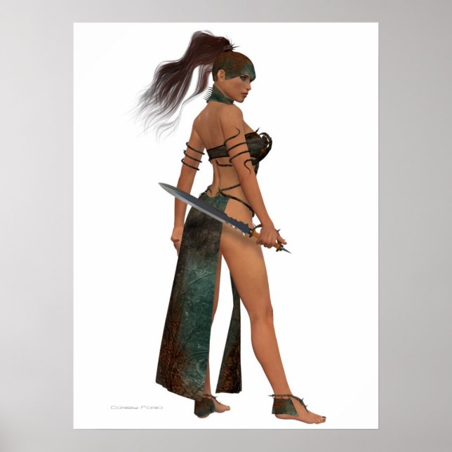 Blackthorn Woman Warrior Print (Front)