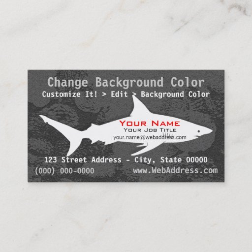 Customizable Blacktip Shark Business Card