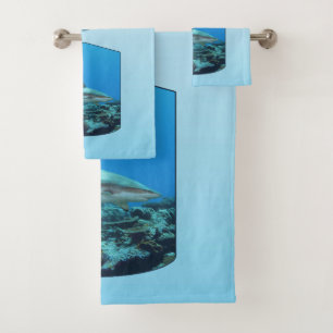 Blacktip Shark, Yap Island - Photographic Design Bath Towel Set