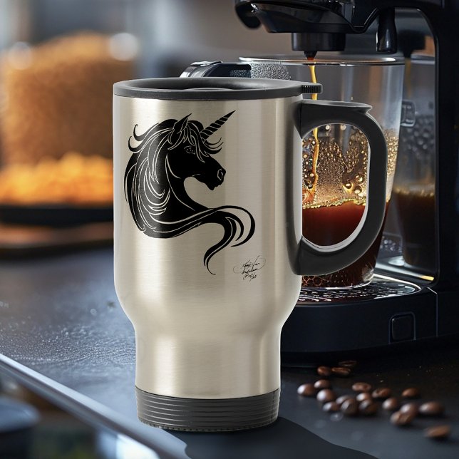 BlackTribal Unicorn Travel Mug (Creator Uploaded)