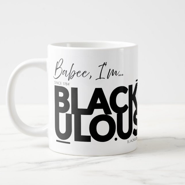BLACKULO.US™ "Babee I'm..." – Founders Flex 🔥 Giant Coffee Mug (Left)