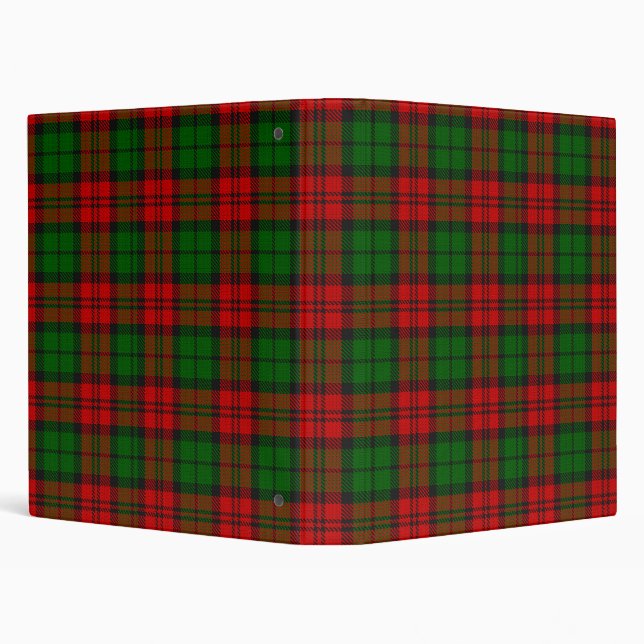 Blackwatch Campbell Tartan Red Green Plaid 3 Ring Binder (Background)