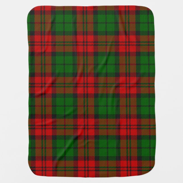 Blackwatch Campbell Tartan Red Green Plaid Baby Blanket (Front)