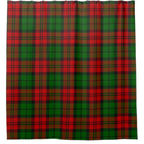 Blackwatch Campbell Tartan Red Green Plaid Shower Curtain