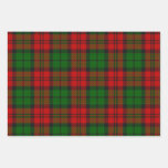 Blackwatch Campbell Tartan Red Green Plaid Wrapping Paper Sheets