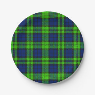Blackwatch Plaid Tartan Paper Plates