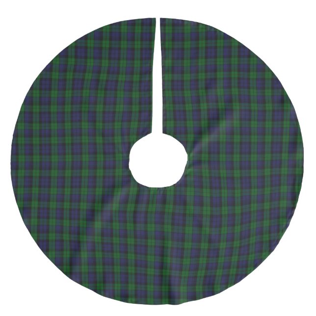 Blackwatch Tartan Brushed Polyester Tree Skirt (Front)