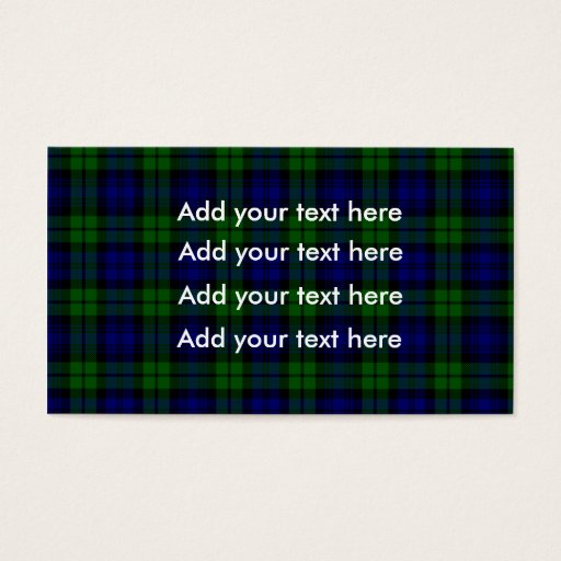 Customizable Clan Campbell Tartan Business Card