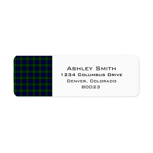 Blackwatch tartan Campbell clan Label (Front)