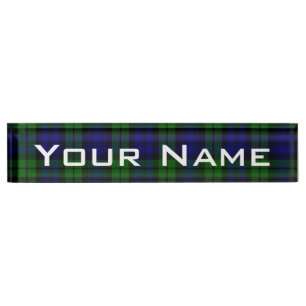 Blackwatch tartan Campbell clan Name Plate