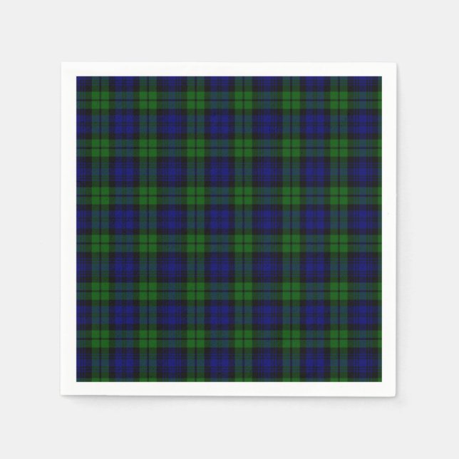 Blackwatch tartan Campbell clan Napkins (Front)