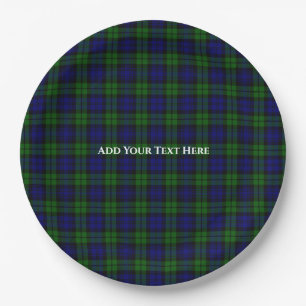 Blackwatch Tartan Custom Paper Plates