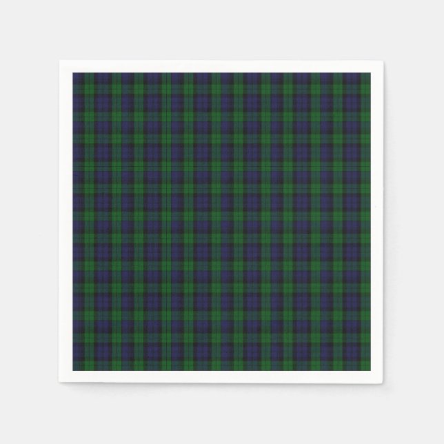 Blackwatch Tartan Paper Napkins (Front)