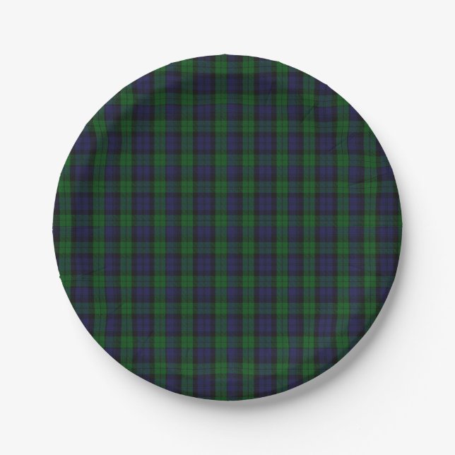Blackwatch Tartan Paper Plates (Front)