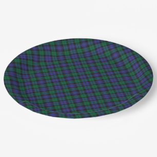 Blackwatch Tartan Royal Scottish Plaid Pattern Paper Plates