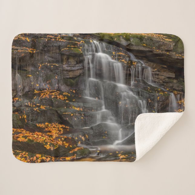Blackwater Falls State Park Sherpa Blanket (Front (Horizontal))