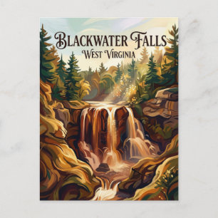 Blackwater Falls State Park West Virginia Postcard