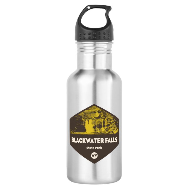 Blackwater Falls State Park West Virginia Stainless Steel Water Bottle (Front)