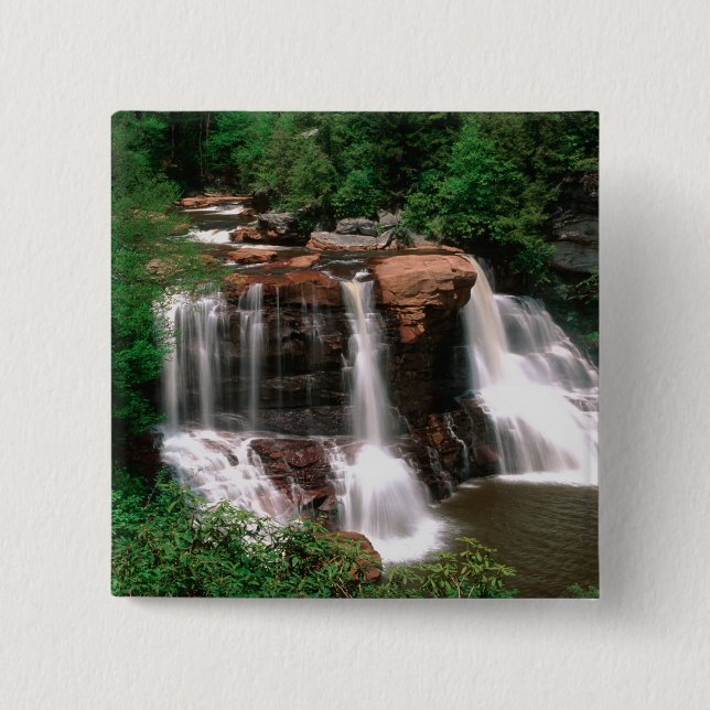 Blackwater Falls, West Virginia, scenic, Pinback Button (Front)