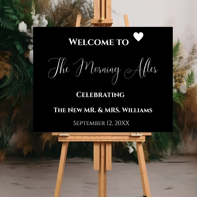  BlackWelcome To the morning after wedding brunch  Foam Board (Creator Uploaded)