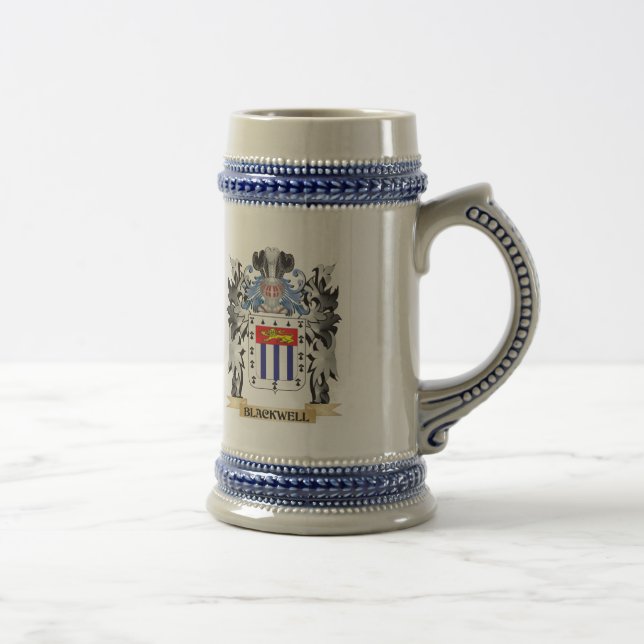 Blackwell Coat of Arms - Family Crest Beer Stein (Right)