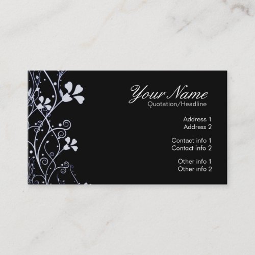 BlackWhite Florali Business Card