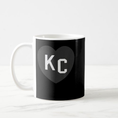 BlackWhite KC 2 Letter Kc Love Kc Heart KC Kansas Coffee Mug