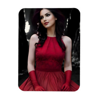 BlackWhiteRed flexible photo magnet